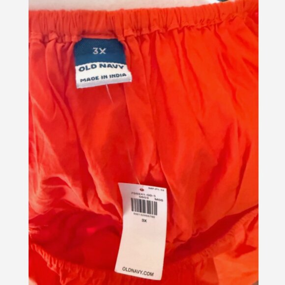 Old Navy Women’s 3X Orange Puff Sleeve Waist Defined Mini Dress NWT Plus Size - Picture 7 of 10